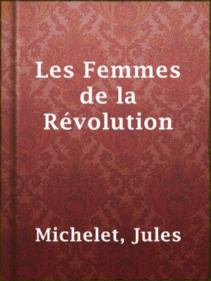 cover image of Les Femmes de la Révolution